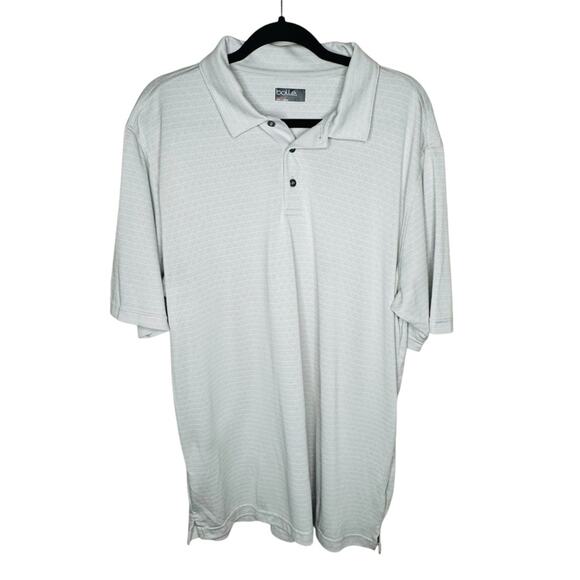 bolle Golf Polo XL Shirt Gray Grey Striped Short Sleeve Casual - Picture 1 of 10